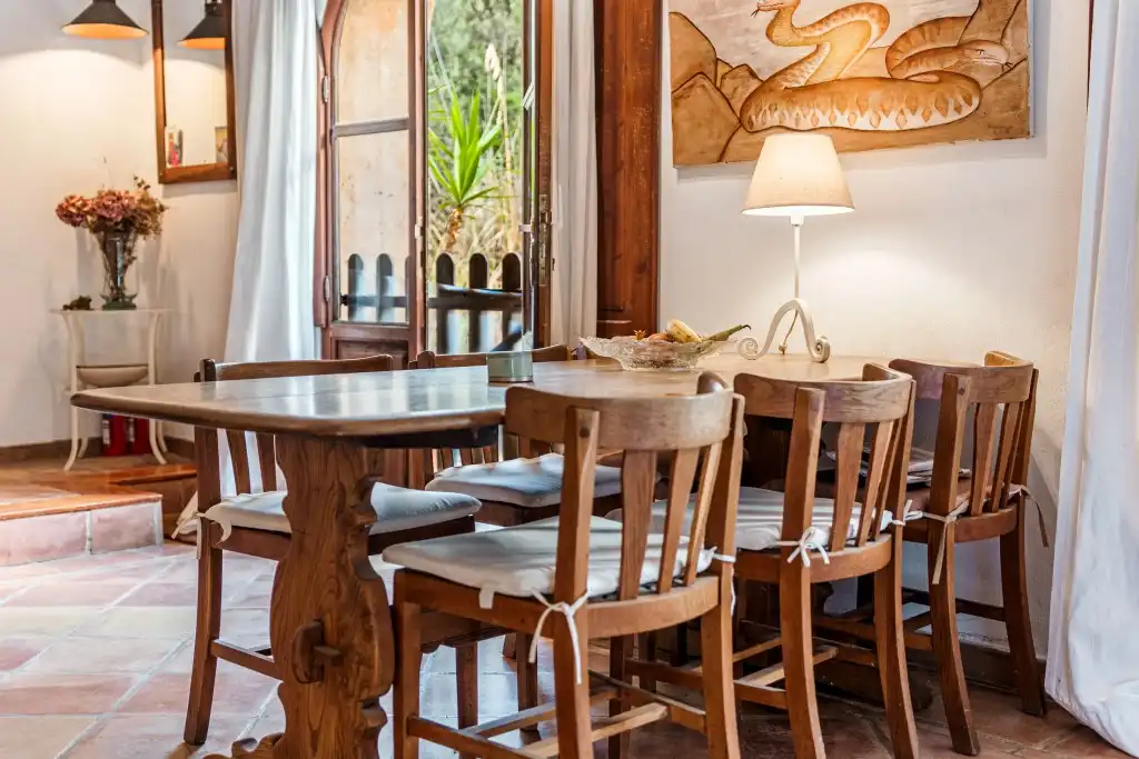 Comedor de Finca rústica en venta en Andratx con Jardín privado, Parquet y Terraza