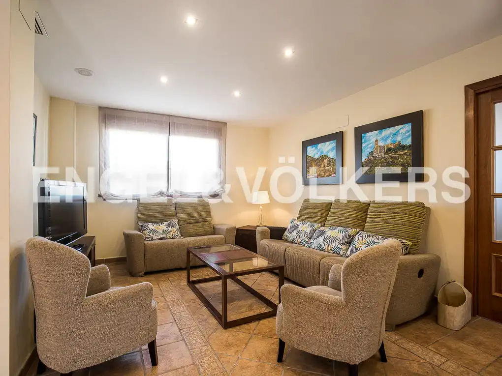 Sala d'estar de Finca rústica de lloguer en Cullera amb Aire condicionat, Calefacció i Terrassa