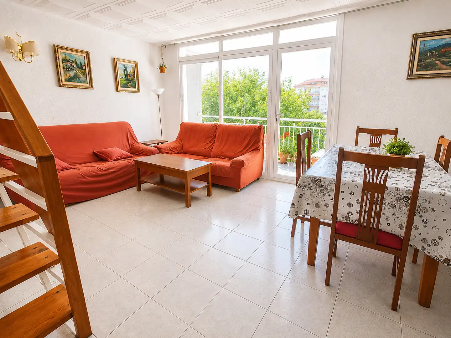 Sala de estar de Dúplex en venta en Barcelona con Calefacción, Amueblado y Horno
