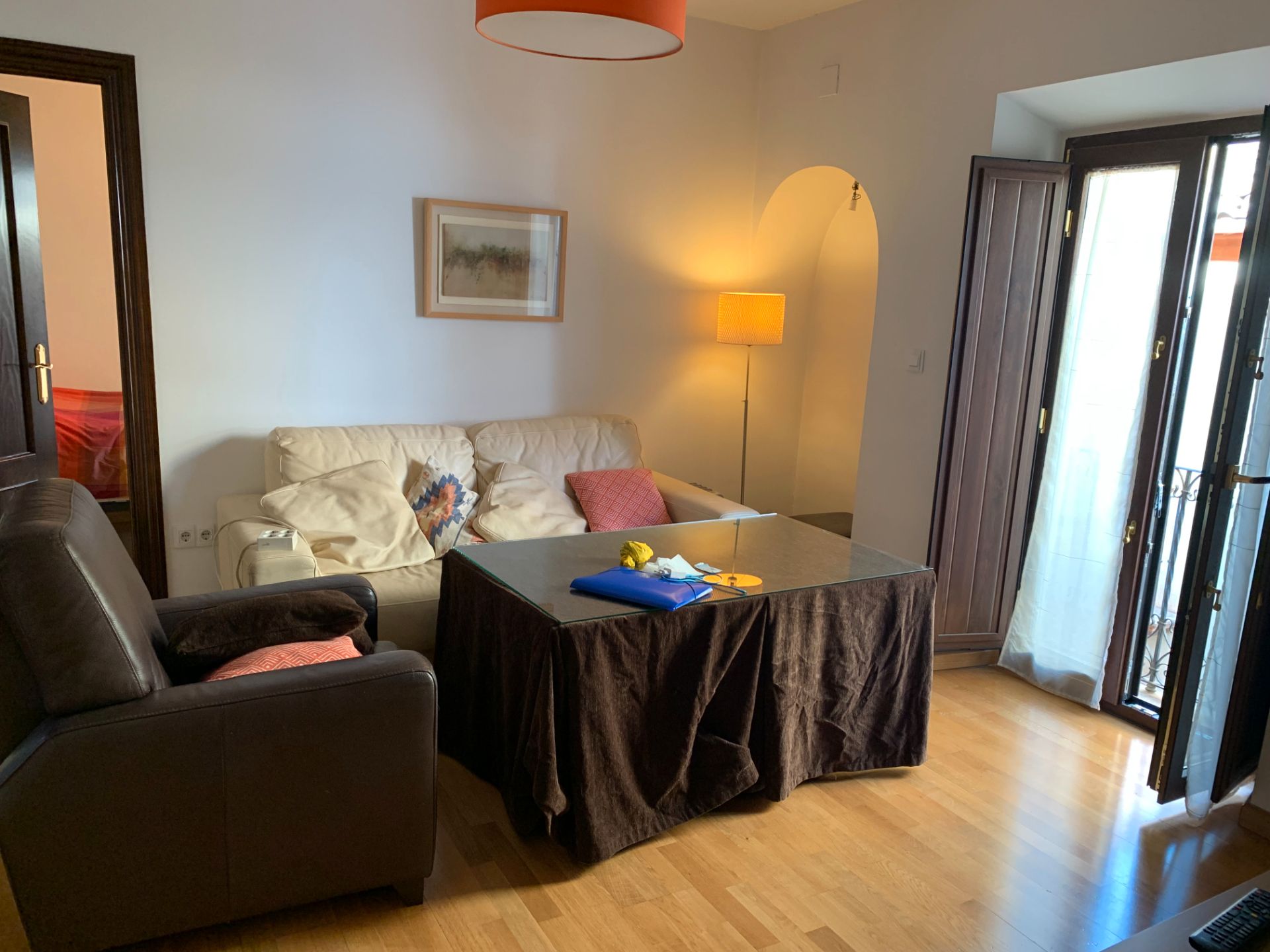 Sala de estar de Piso de alquiler en  Granada Capital con Aire acondicionado, Calefacción y Amueblado