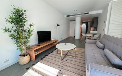 Sala d'estar de Apartament de lloguer en  Madrid Capital amb Aire condicionat i Balcó