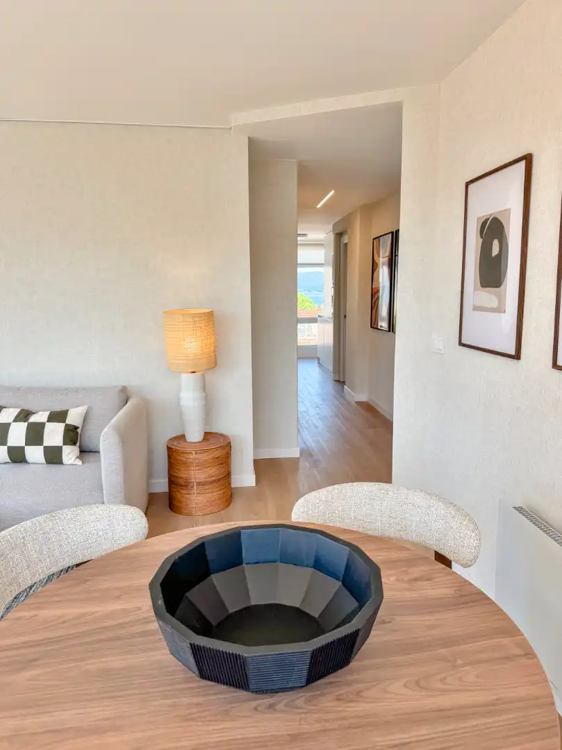 Sala de estar de Apartamento en venta en Vilagarcía de Arousa con Calefacción, Amueblado y Horno