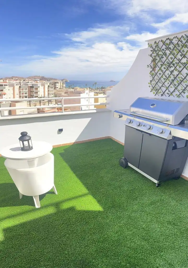 Terrasse von Dachboden zum Verkauf in Pulpí mit Klimaanlage, Heizung und Privatgarten