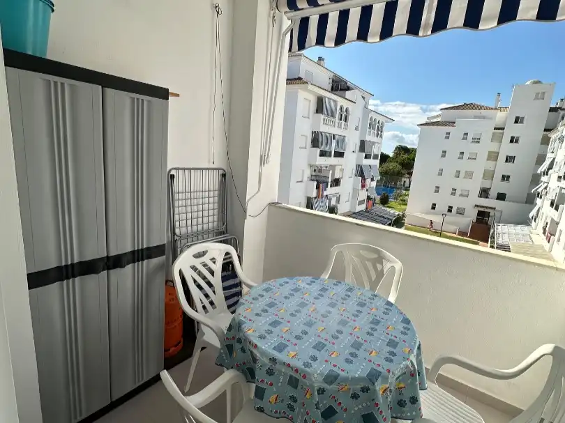 Terraza de Apartamento de alquiler en El Portil con Jardín privado, Terraza y Piscina
