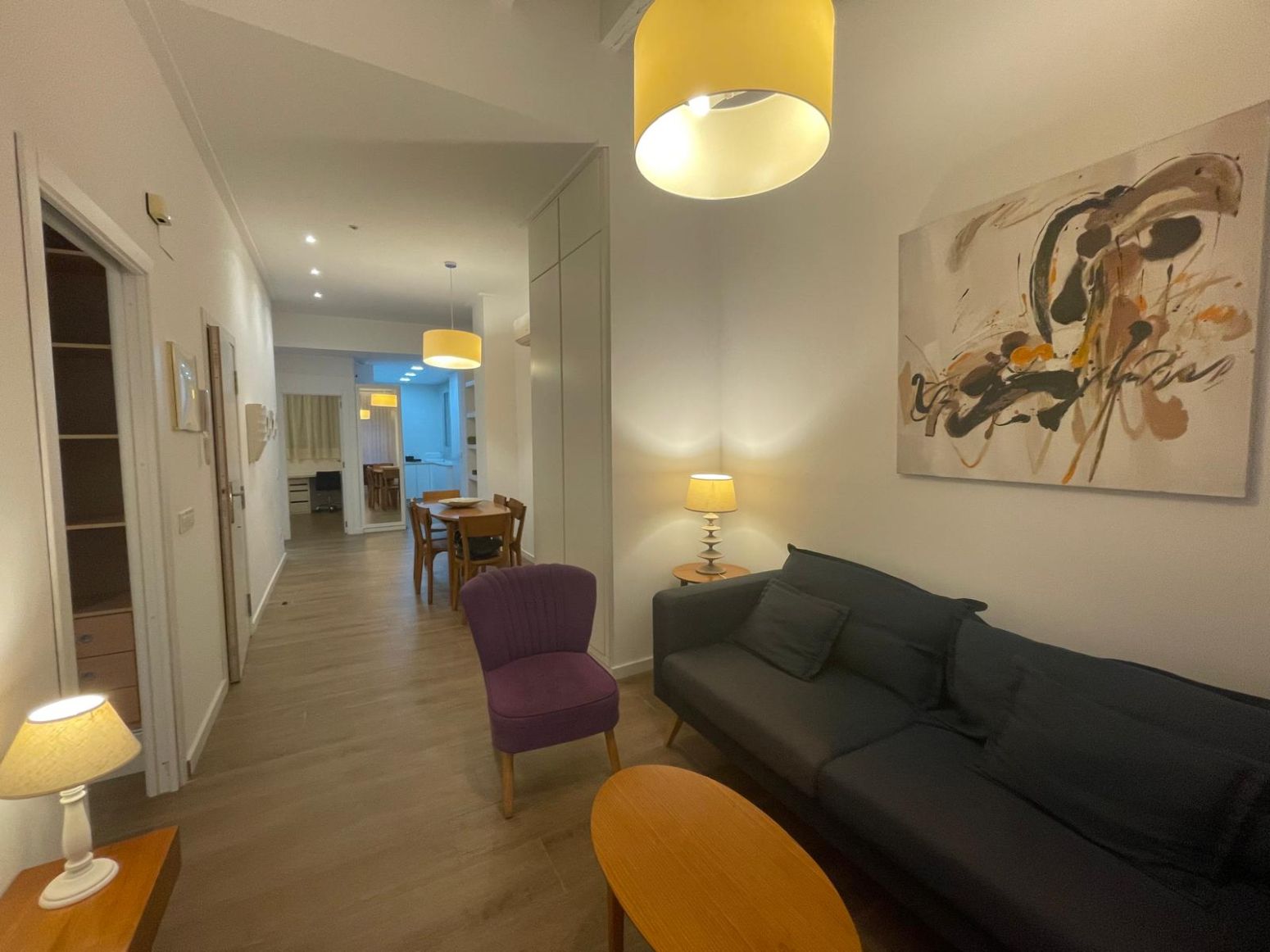 Sala d'estar de Pis de lloguer en  Valencia Capital amb Aire condicionat, Calefacció i Parquet