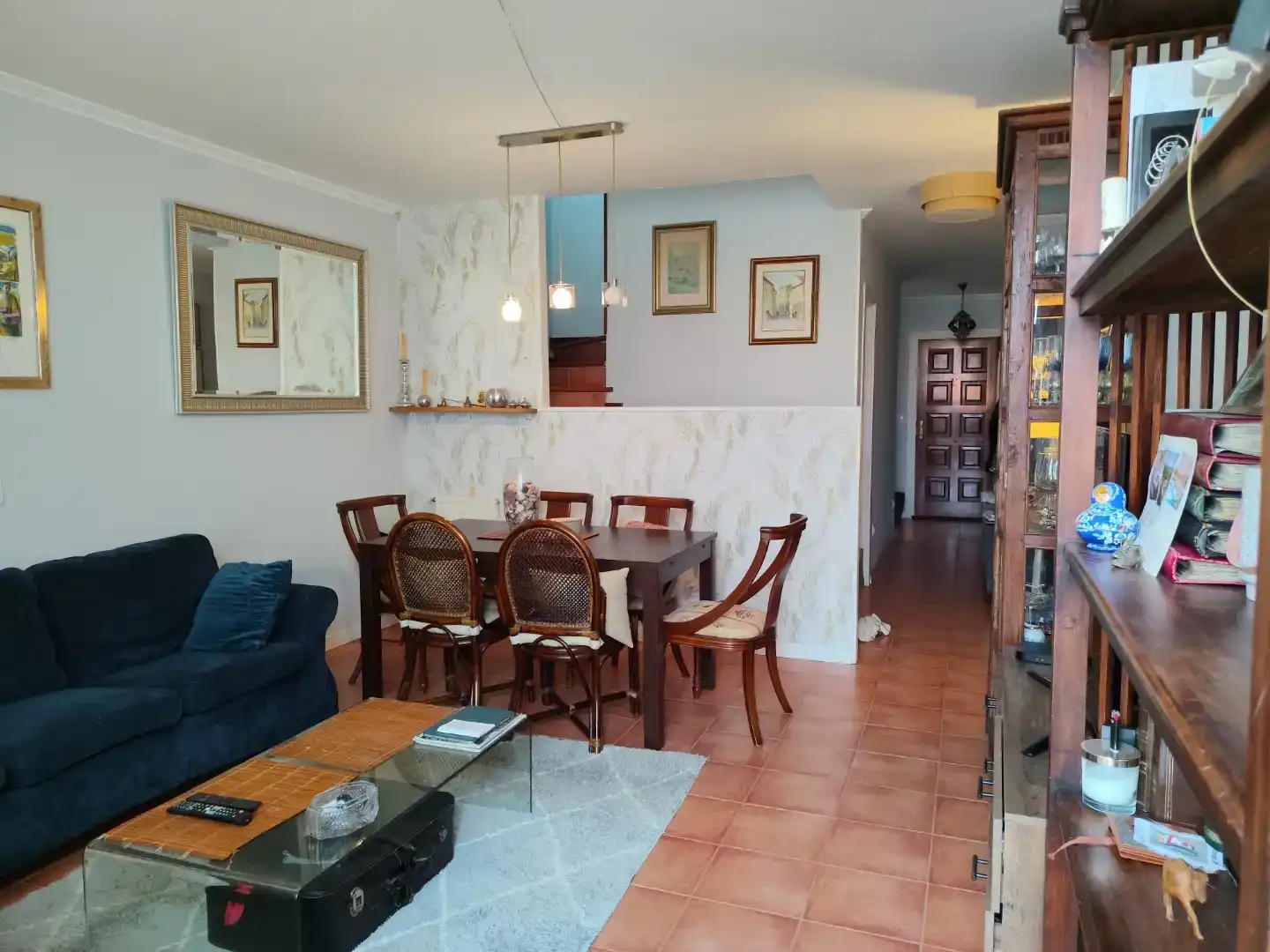 Menjador de Casa o xalet en venda en Oroso amb Jardí privat, Parquet i Forn