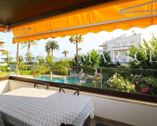 Terrace of Flat to rent in Sitges  with Air Conditioner and Swimming Pool