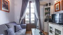 Sala d'estar de Apartament en venda en  Barcelona Capital amb Aire condicionat i Balcó