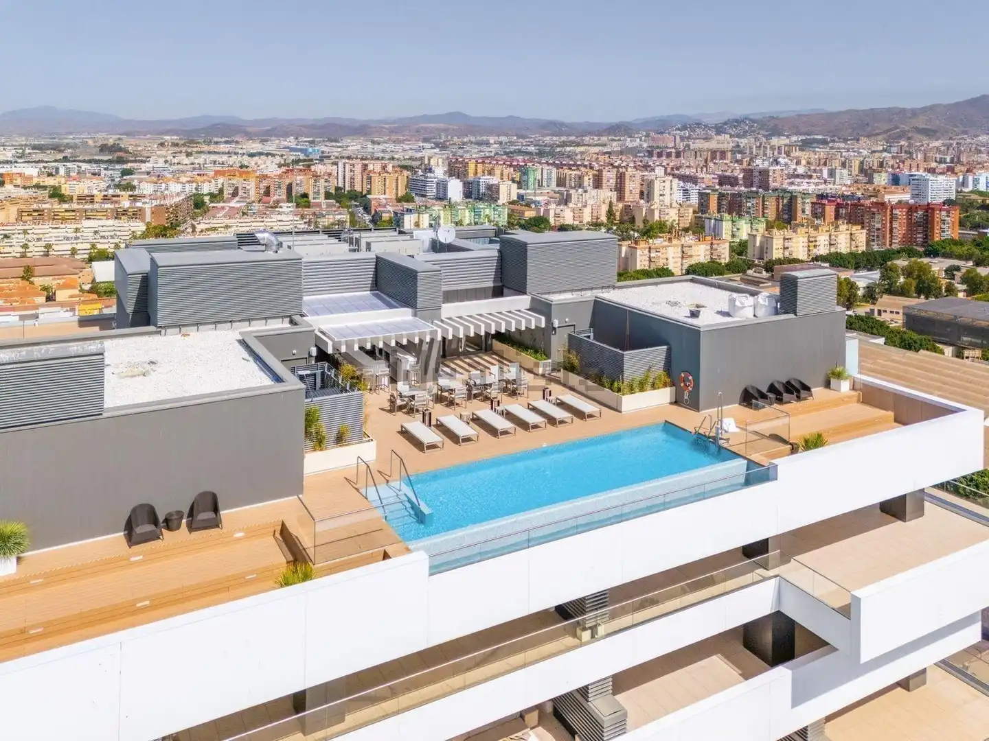 Terraza de Piso de alquiler en Málaga con Aire acondicionado, Calefacción y Terraza
