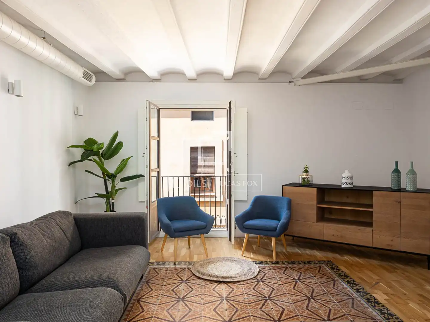 Sala d'estar de Pis en venda en Barcelona amb Aire condicionat, Calefacció i Parquet