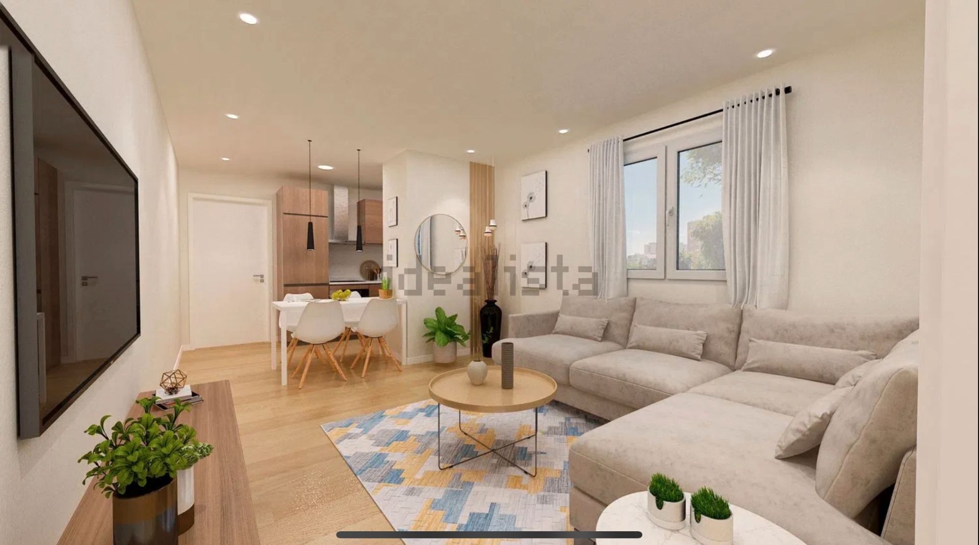 Sala d'estar de Apartament en venda en  Madrid Capital amb Aire condicionat, Calefacció i Moblat