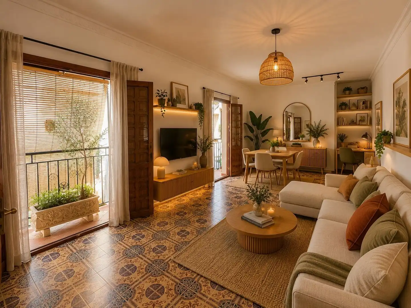 Sala de estar de Casa adosada en venta en Arenas con Terraza