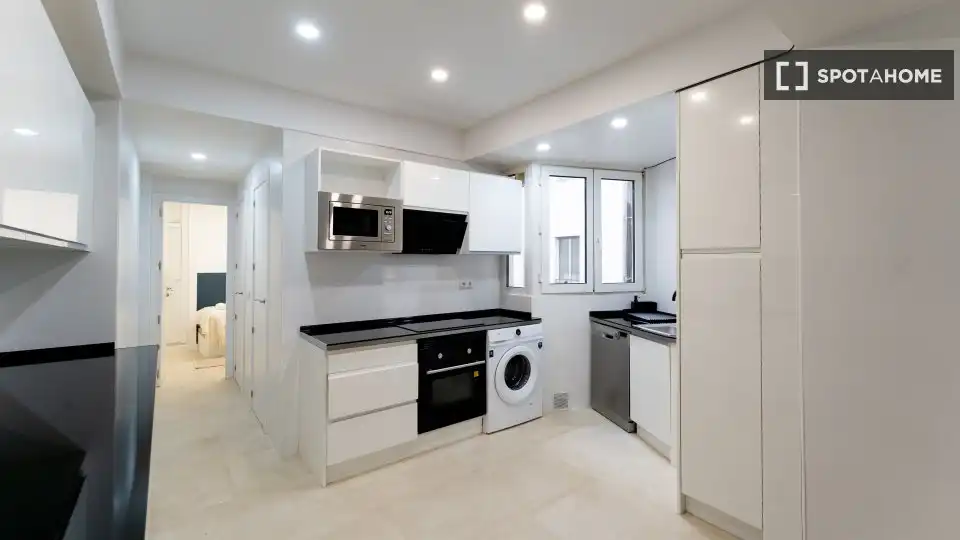 Kitchen of Flat for rent in Madrid  with Air Conditioner, Heating and Furnished
