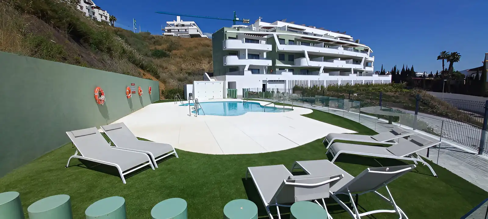 Swimming pool of Apartments for sale in Mijas  with Air Conditioner, Terrace and Swimming Pool