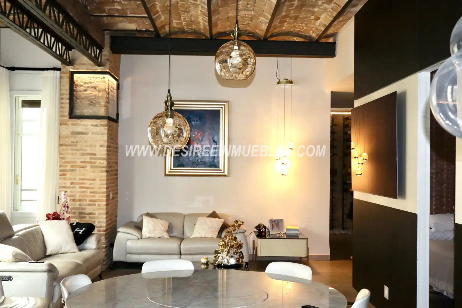 Living room of Flat for rent in Valencia  with Air Conditioner, Heating and Parquet flooring