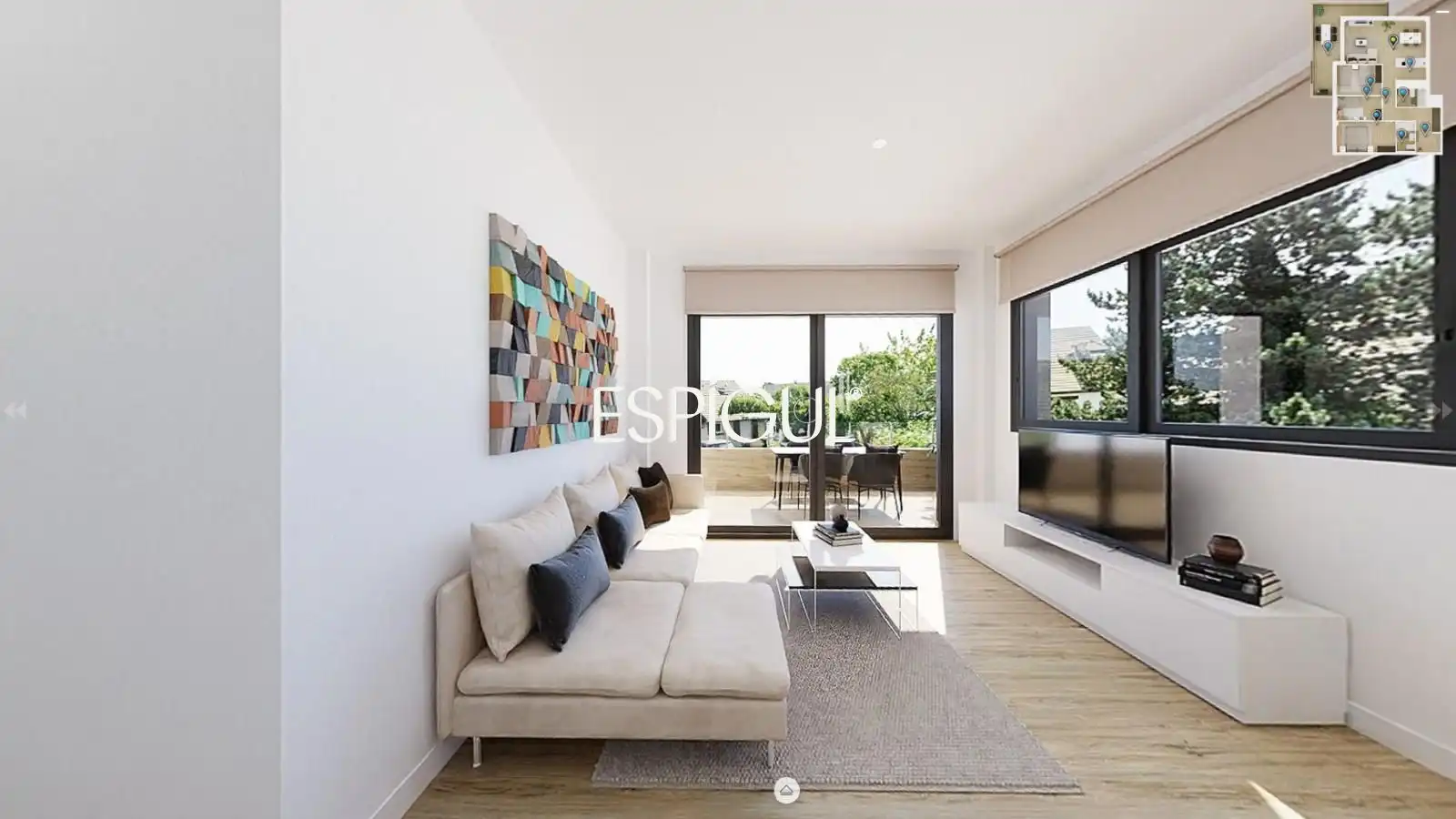 Sala de estar de Piso en venta en Sarrià de Ter con Calefacción, Terraza y Trastero