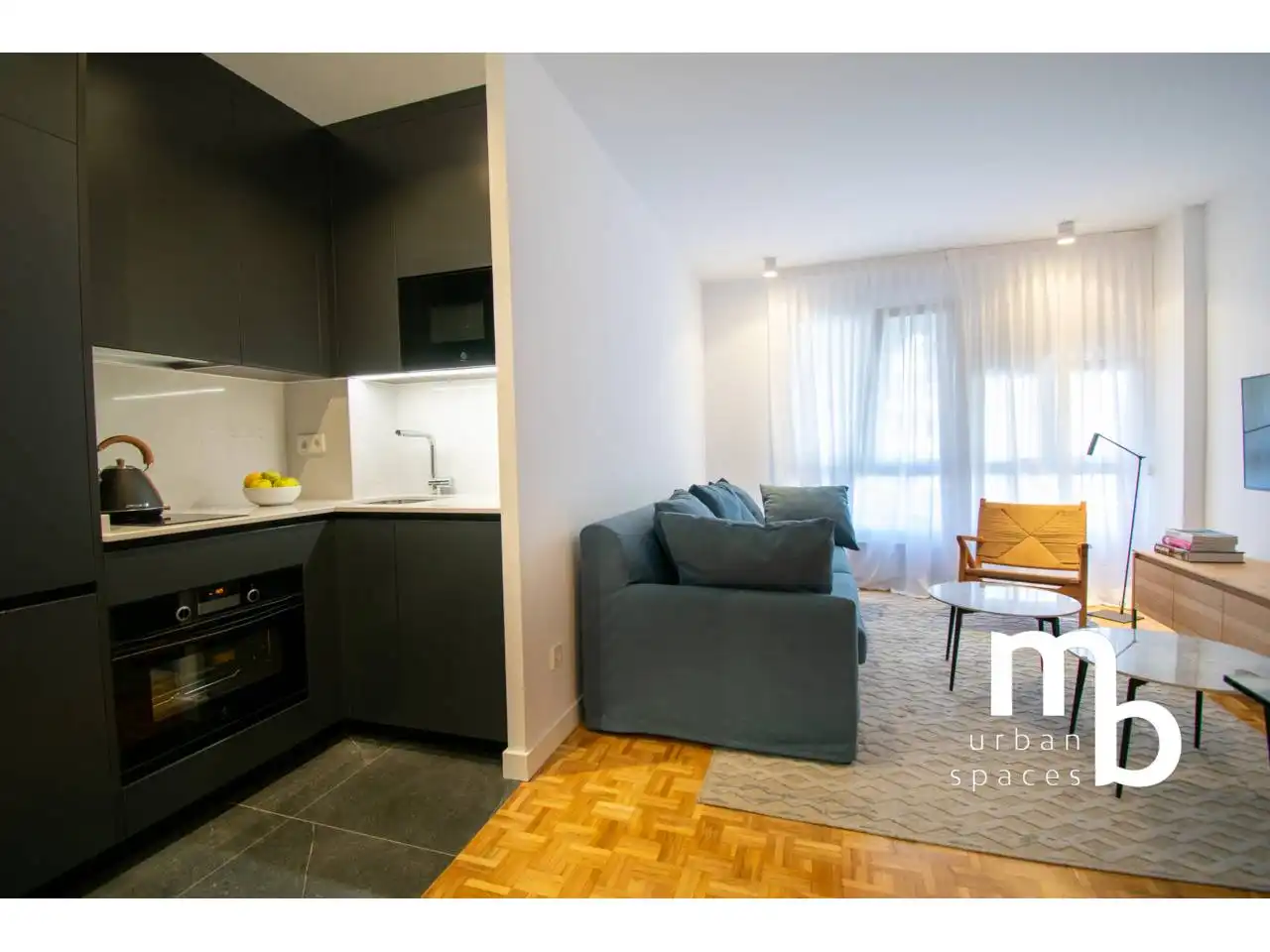 Sala de estar de Piso de alquiler en Madrid con Aire acondicionado, Calefacción y Parquet
