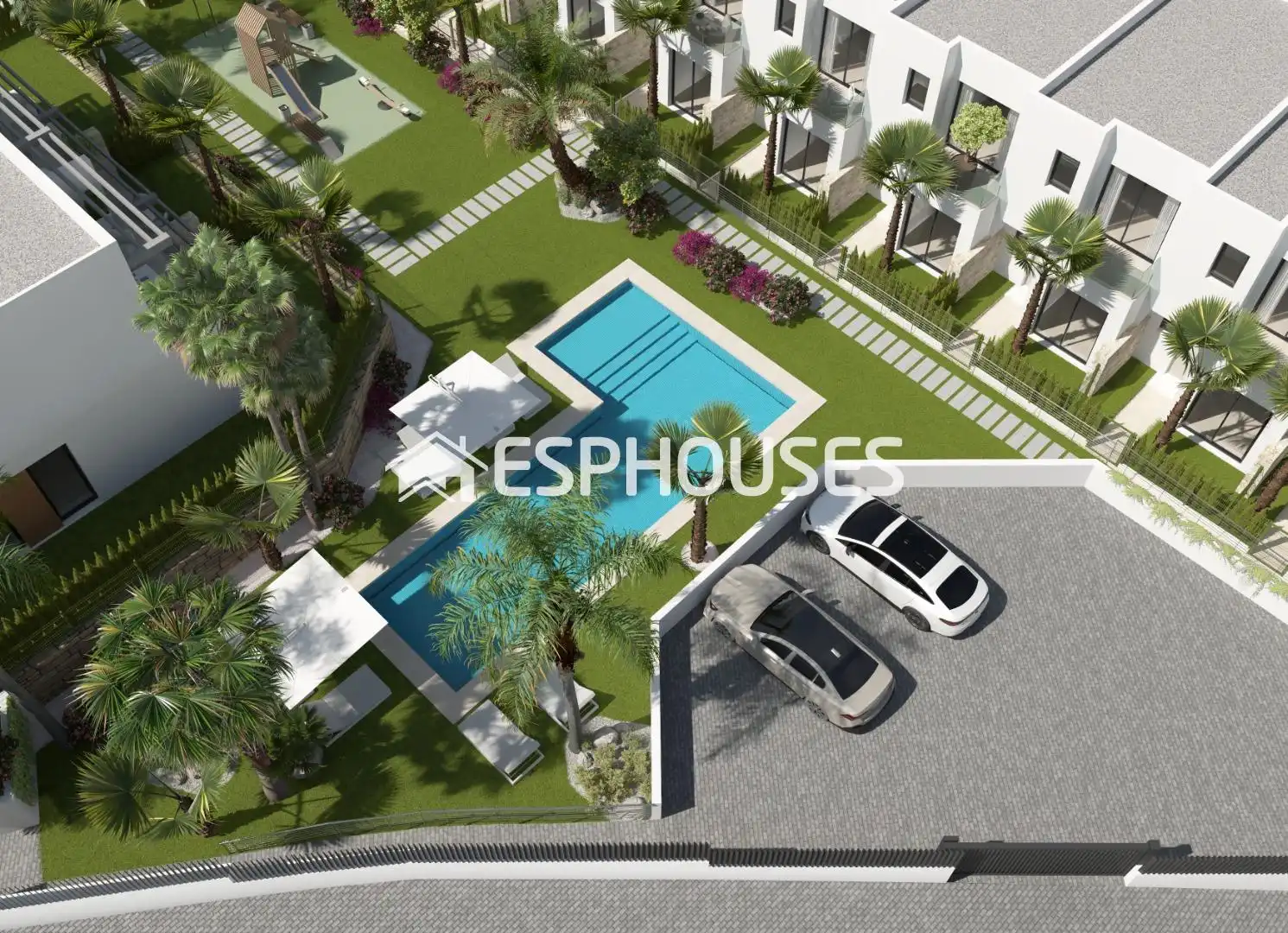 Vista exterior de Casa adosada en venta en Finestrat con Terraza, Balcón y Domótica