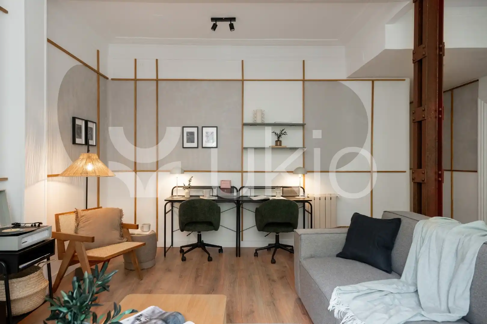 Sala de estar de Apartamento de alquiler en Madrid con Aire acondicionado, Calefacción y Amueblado