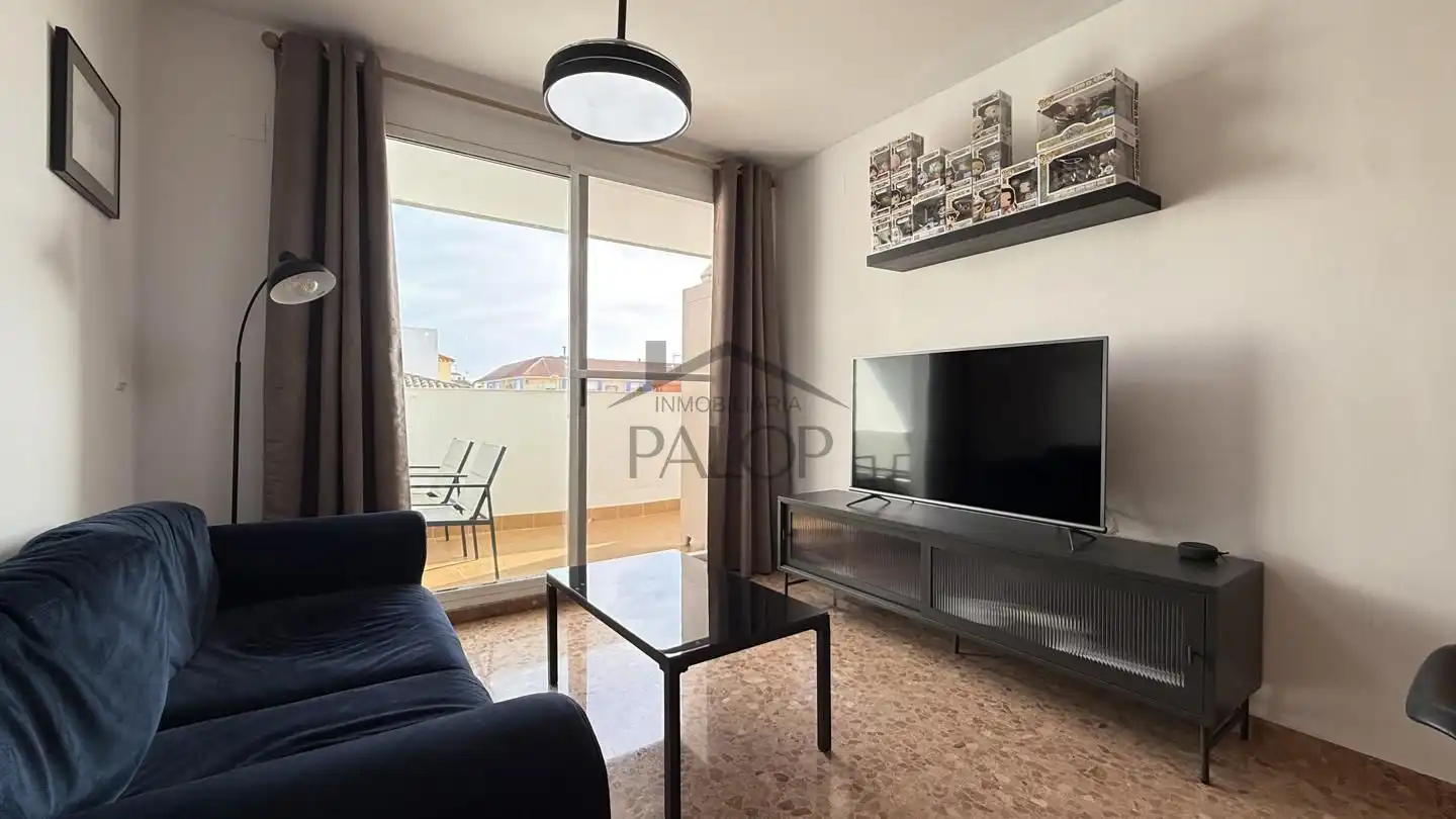 Wohnzimmer von Maisonette zum Verkauf in La Pobla Llarga mit Klimaanlage und Terrasse