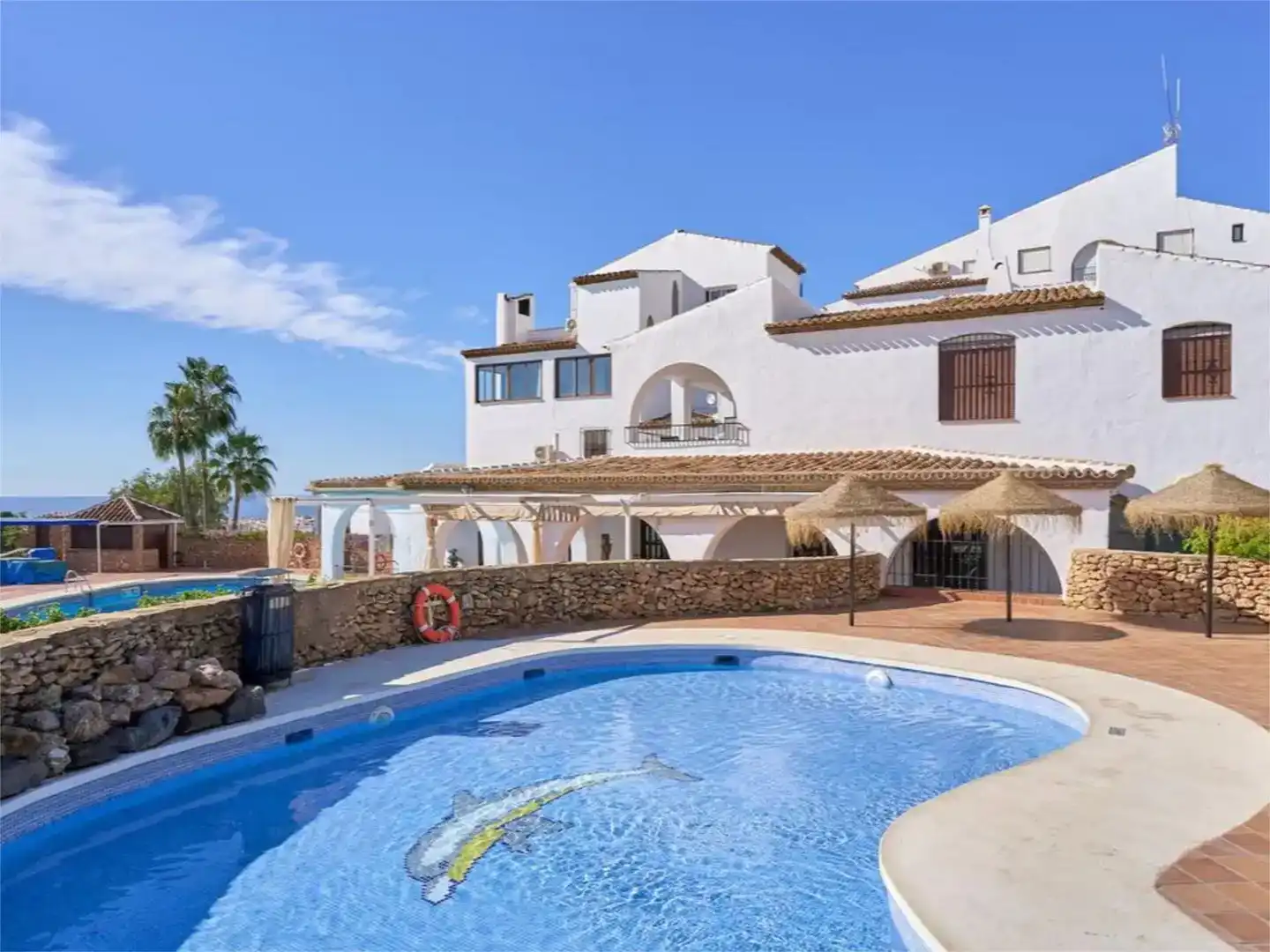 Schwimmbecken von Country house zur Miete in Nerja mit Klimaanlage und Schwimmbad