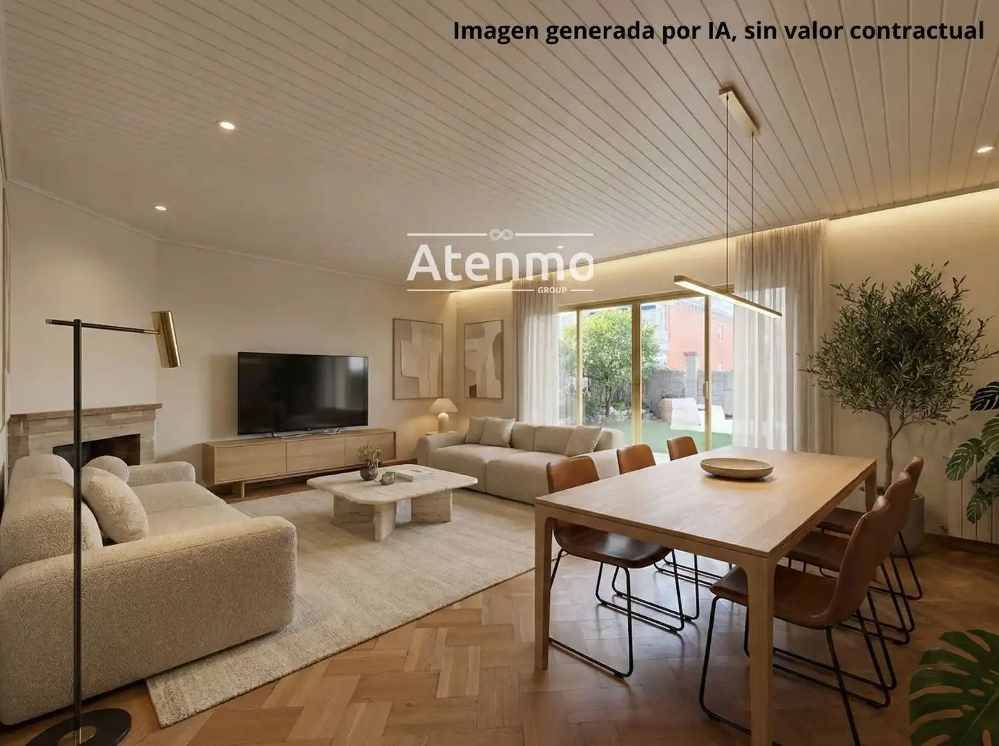 Sala de estar de Piso en venta en Barcelona con Calefacción, Jardín privado y Terraza