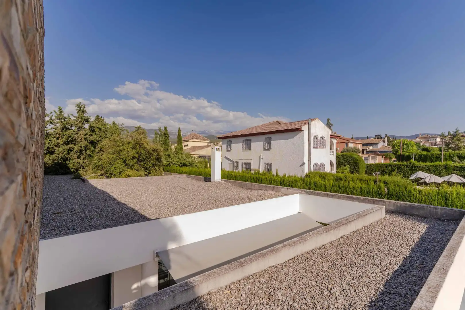 Vista exterior de Casa o xalet en venda en Gójar amb Aire condicionat, Jardí privat i Traster