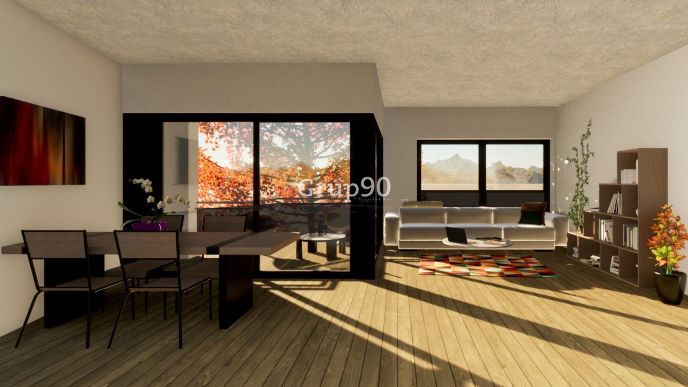 Living room of Flat for sale in  Lleida Capital  with Heating, Parquet flooring and Terrace