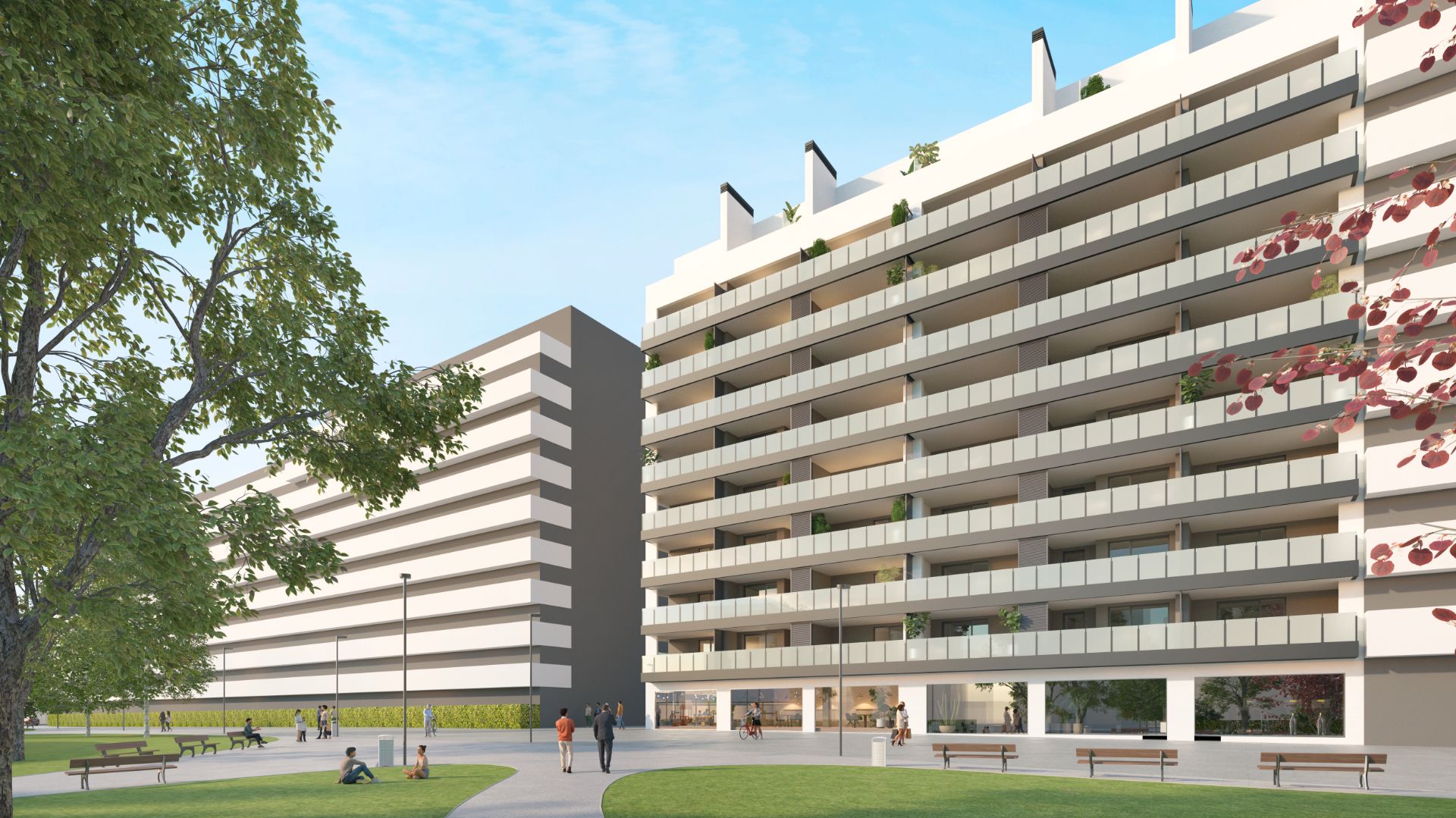 Exterior view of Flat for sale in Burlada / Burlata  with Heating, Parquet flooring and Terrace