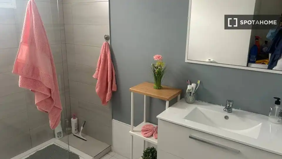 Baño de Apartamento para compartir en San Bartolomé con Aire acondicionado, Terraza y Amueblado
