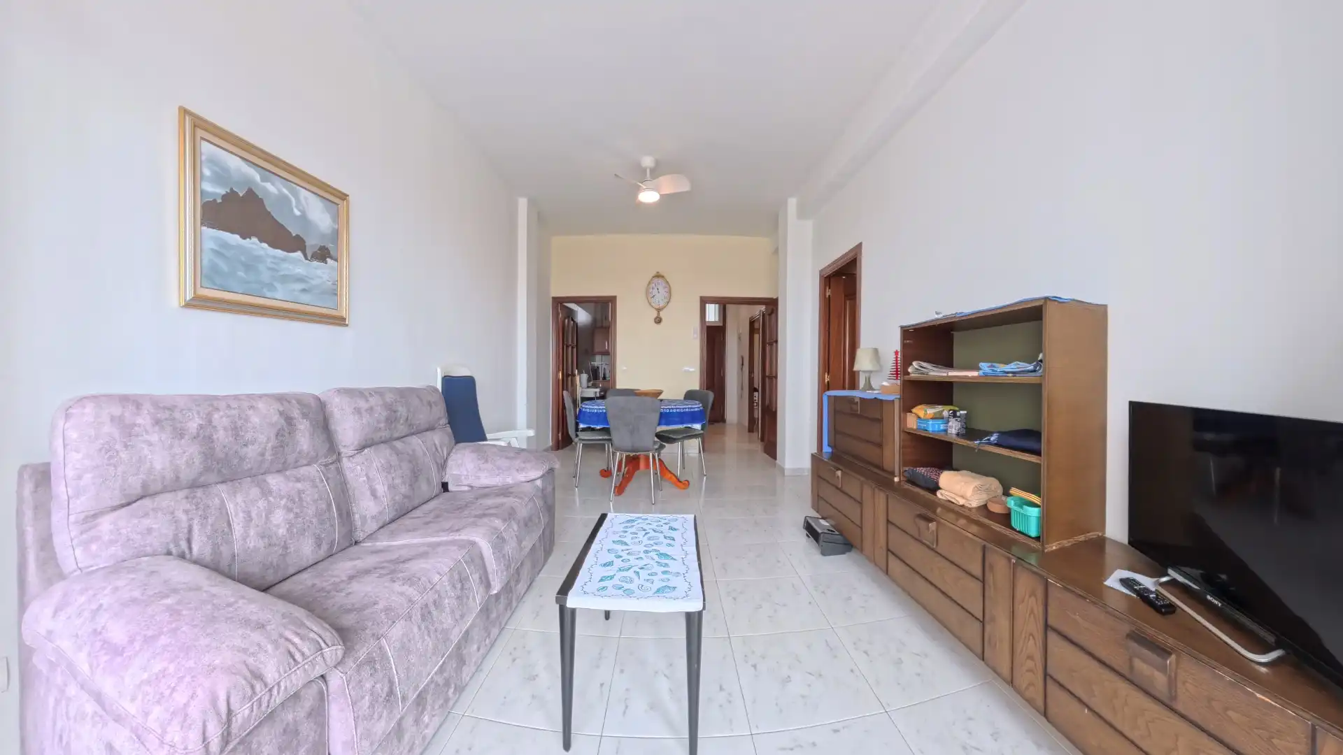 Sala de estar de Piso en venta en Cunit con Aire acondicionado, Jardín privado y Piscina