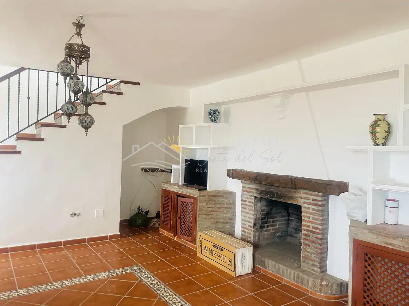 Sala de estar de Casa o chalet de alquiler en Nerja con Terraza, Piscina y Horno