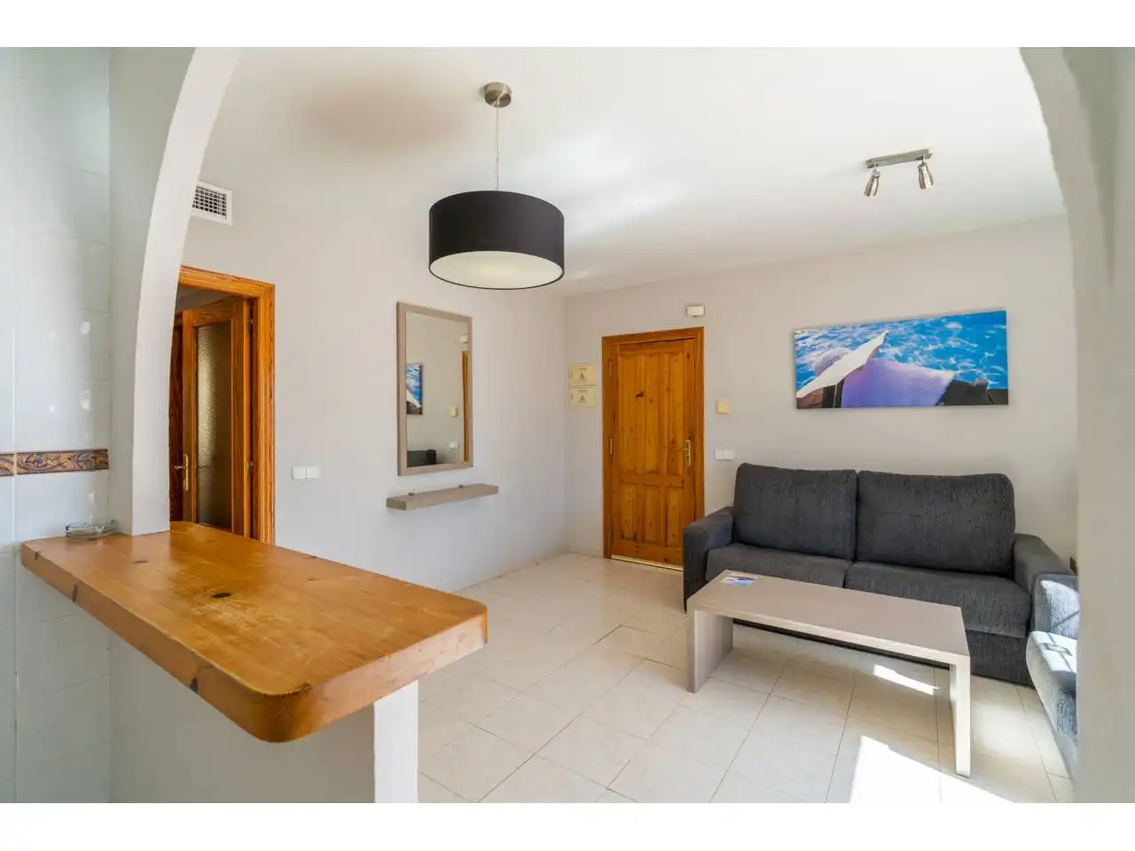 Sala de estar de Casa adosada en venta en Calpe / Calp con Aire acondicionado, Terraza y Amueblado