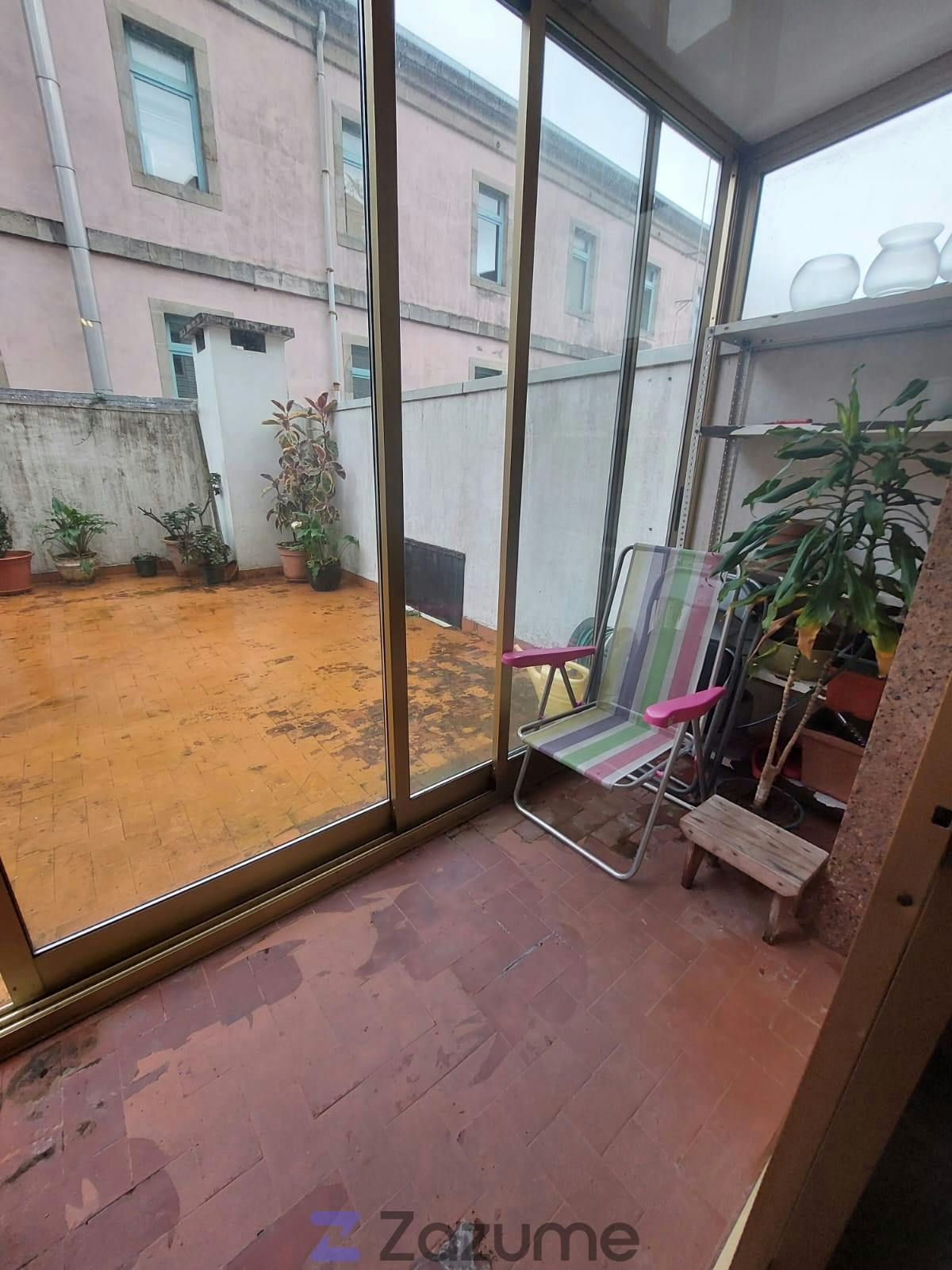 Balcony of Flat for rent in Pontevedra Capital   with Heating, Terrace and Furnished