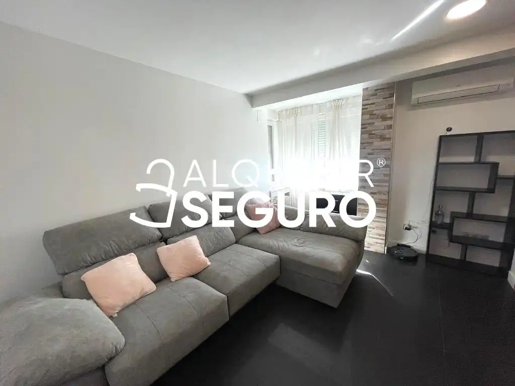 Living room of Flat for rent in Madrid  with Air Conditioner, Heating and Furnished