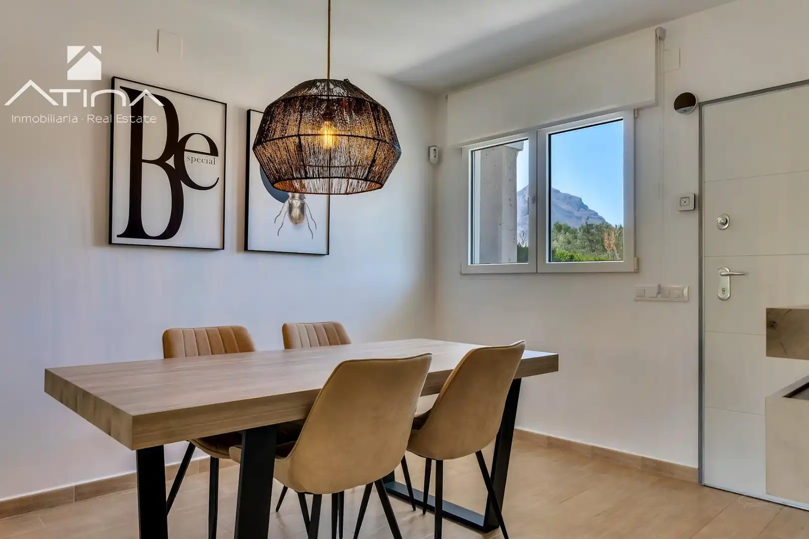 Esszimmer von Einfamilien-Reihenhaus zum Verkauf in Jávea / Xàbia mit Klimaanlage, Terrasse und Gemeinschaftspool