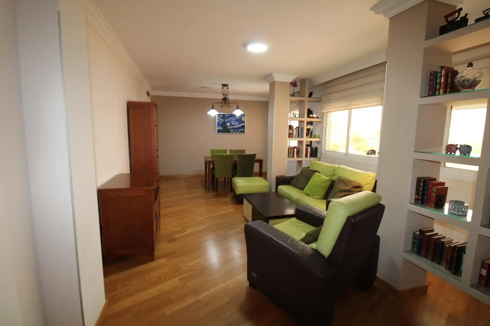 Sala d'estar de Pis de lloguer en Murcia amb Aire condicionat i Moblat