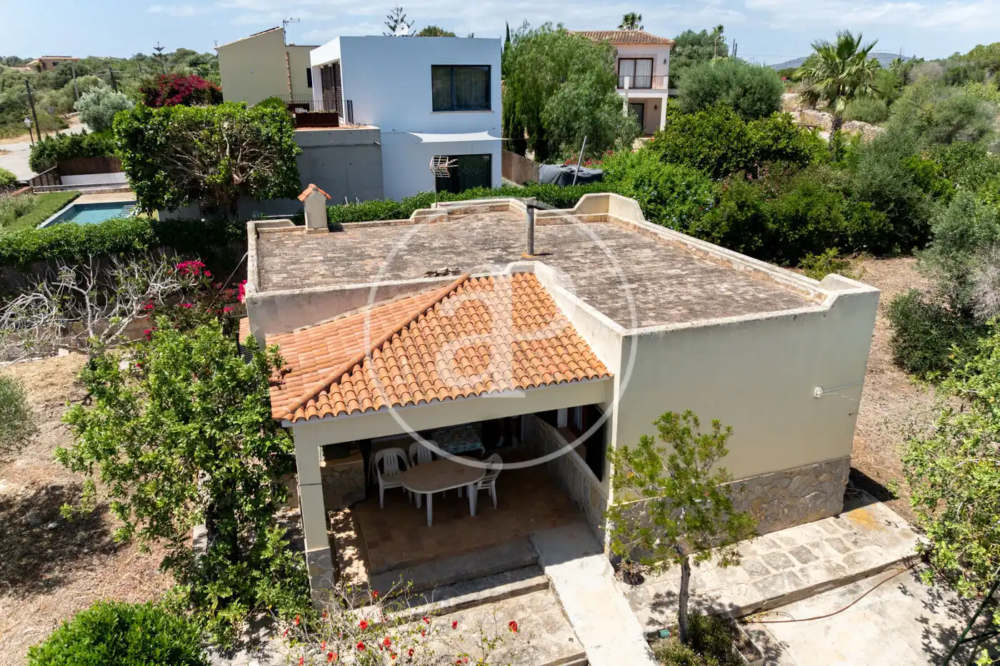 Außenansicht von Wohnung zum Verkauf in Santanyí mit Privatgarten