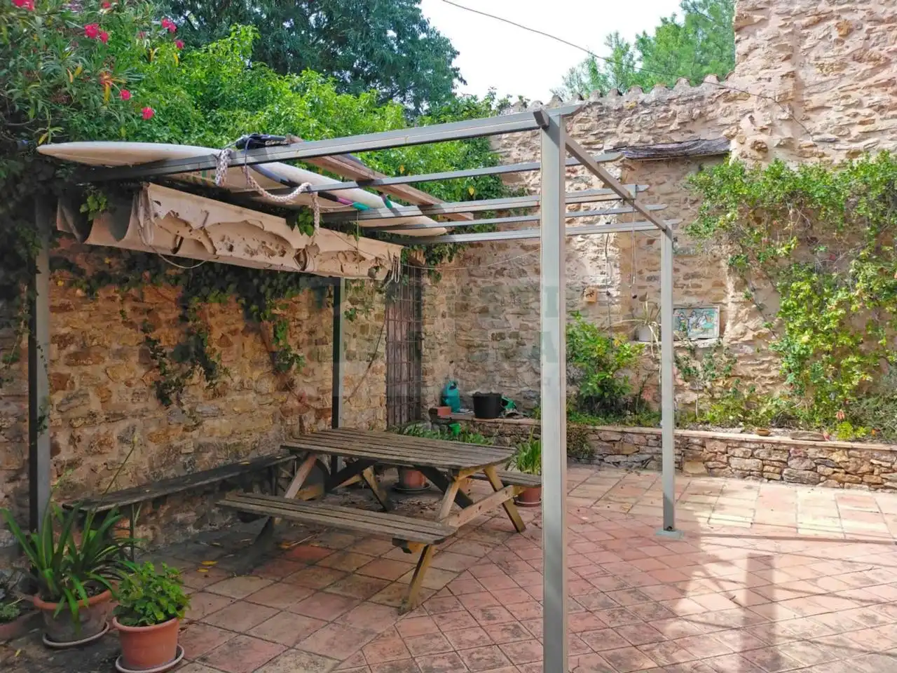 Terraza de Finca rústica en venta en Quart con Jardín privado