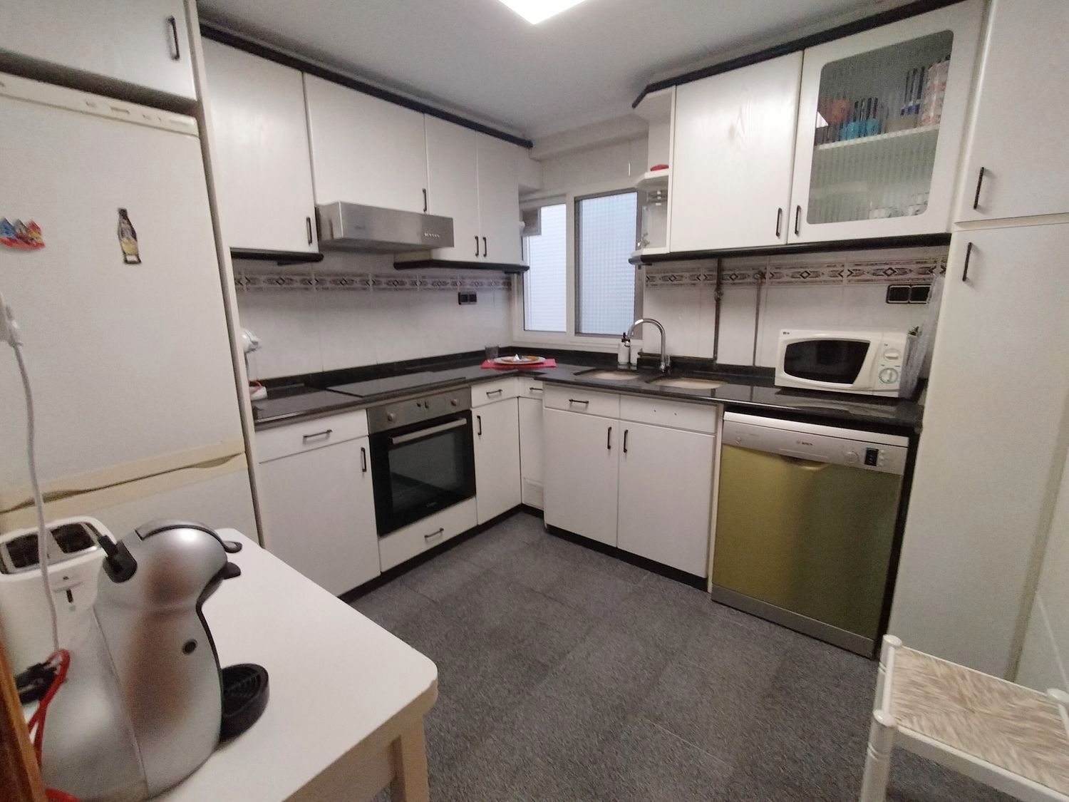 Kitchen of Flat to rent in  Valencia Capital  with Furnished and Balcony