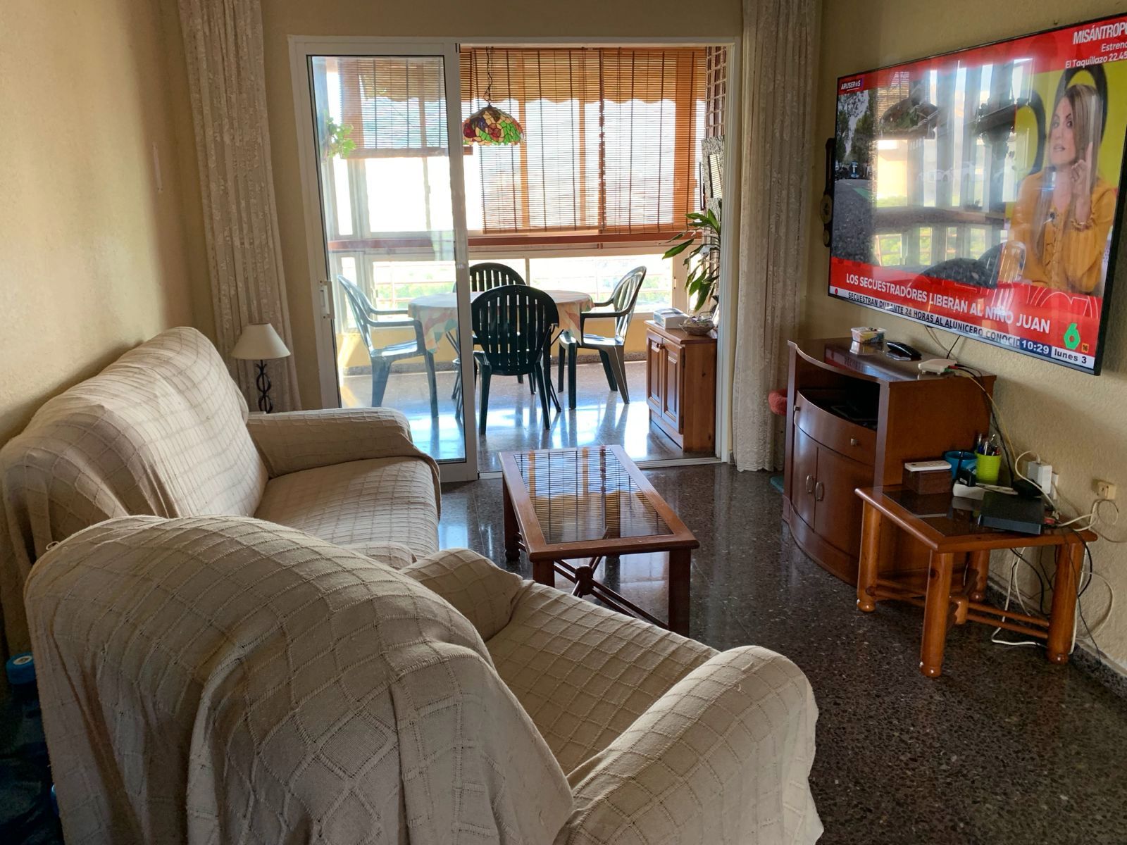 Living room of Flat for sale in Alicante / Alacant  with Terrace, Furnished and Balcony
