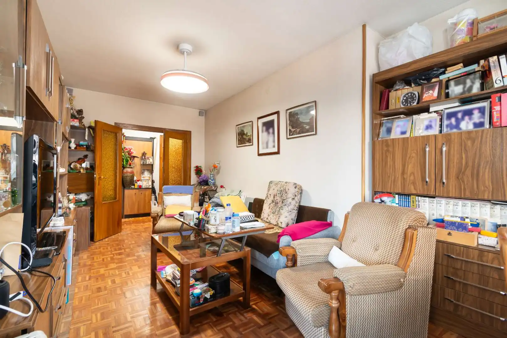 Sala d'estar de Pis en venda en Móstoles amb Aire condicionat, Terrassa i Moblat