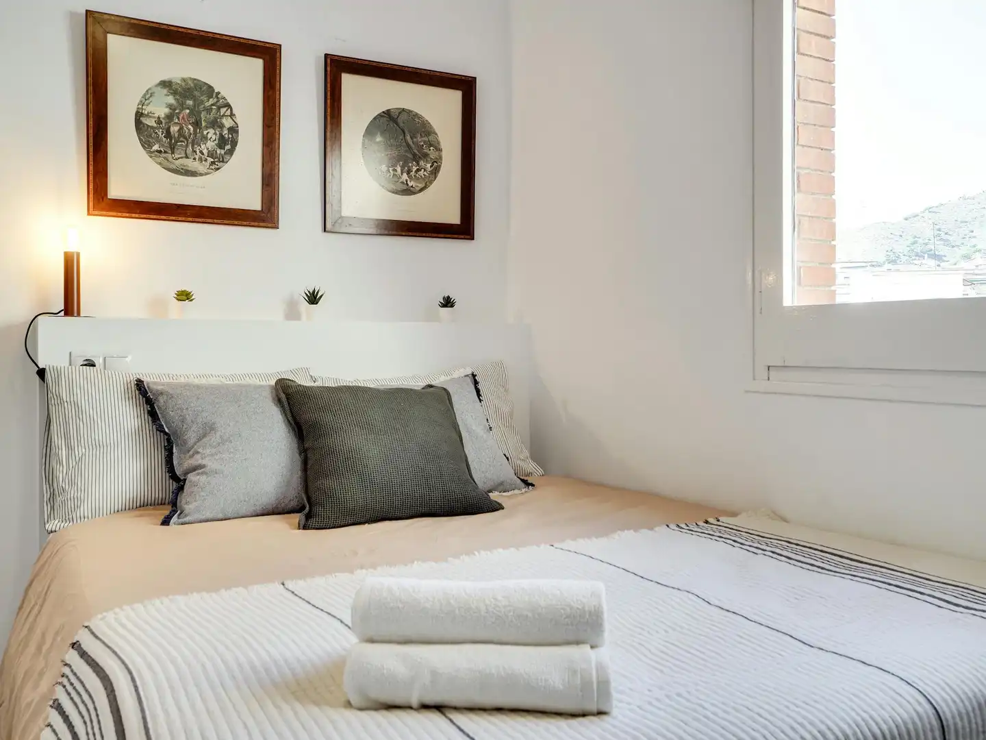 Schlafzimmer von Wohnung zur untervermieten in Barcelona mit Heizung, Privatgarten und Möbliert