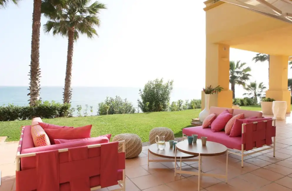 Terrasse von Erdgeschoss zur Miete in Marbella mit Klimaanlage, Heizung und Terrasse