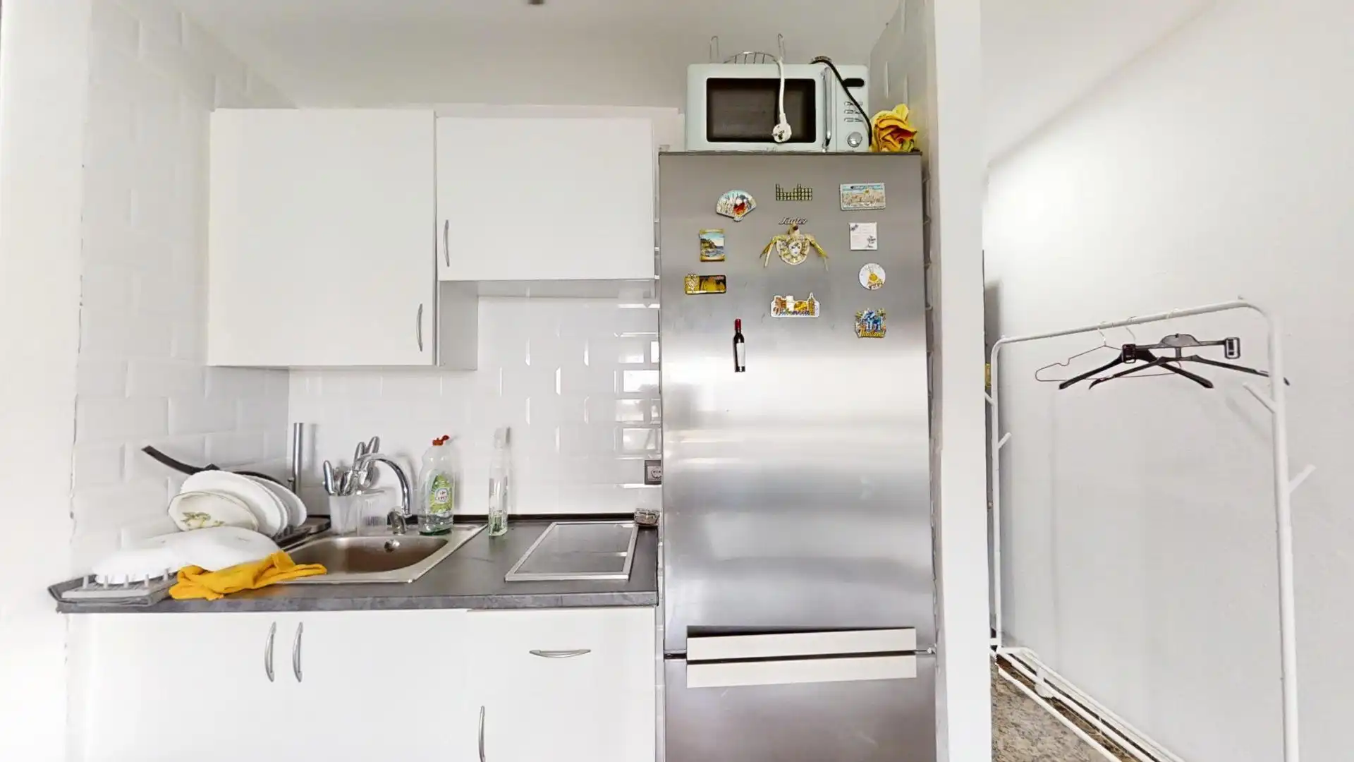 Cocina de Estudio de alquiler en Benalmádena con Amueblado, Balcón y Piscina comunitaria