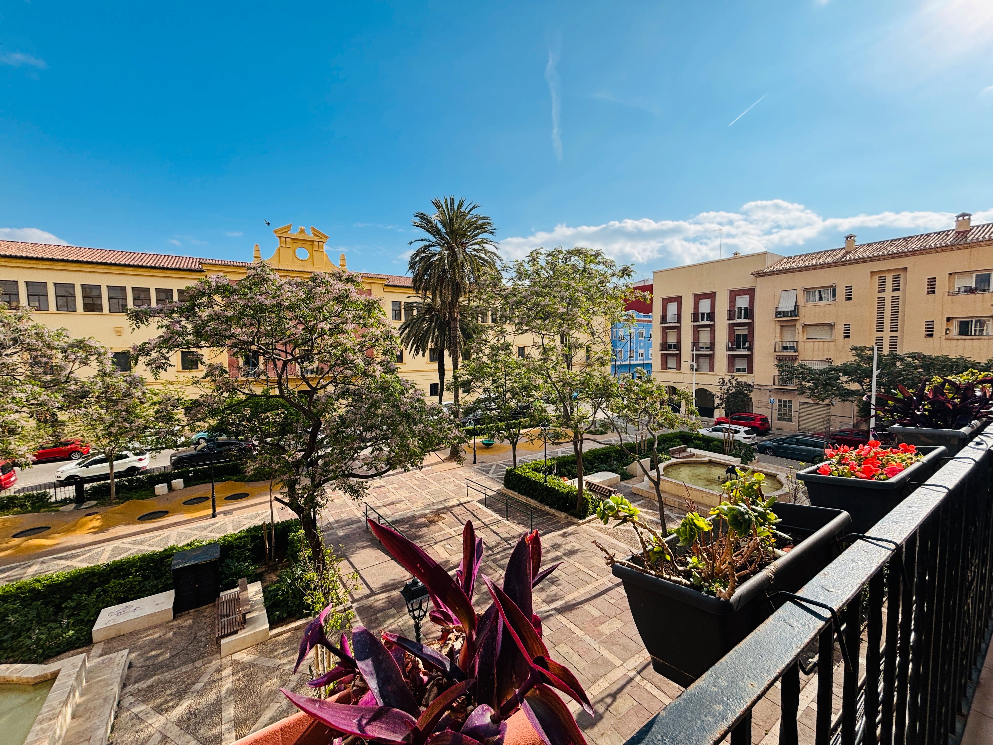 Terrace of Apartment to rent in  Valencia Capital  with Air Conditioner, Heating and Furnished