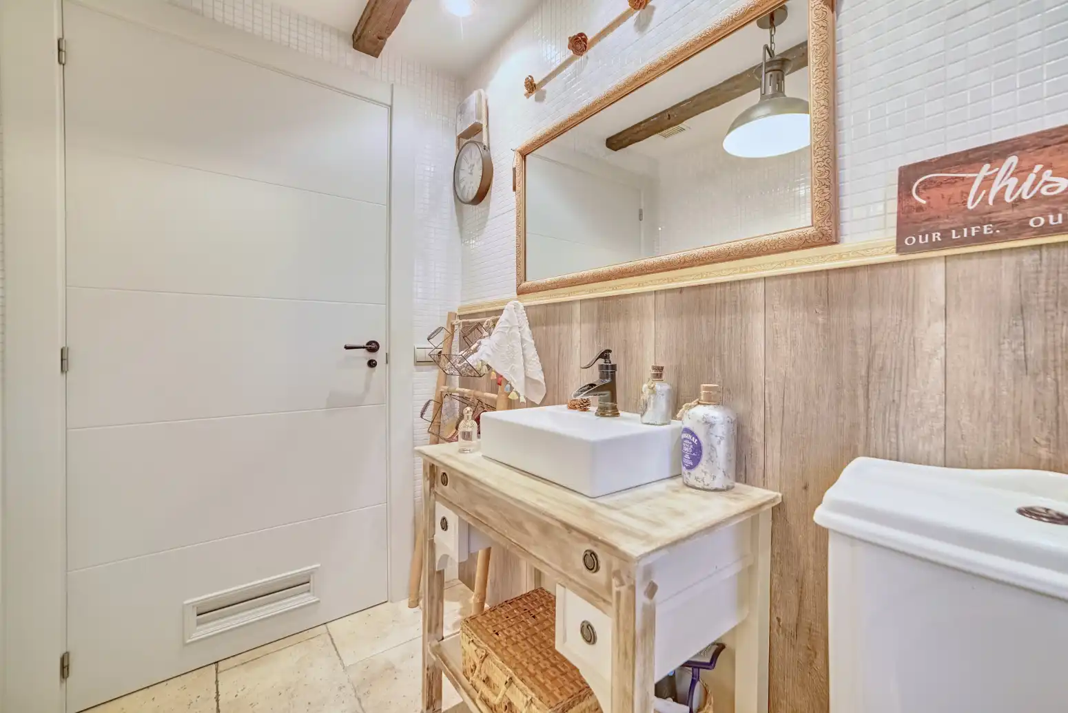Baño de Casa o chalet en venta en Orkoien con Calefacción, Parquet y Terraza