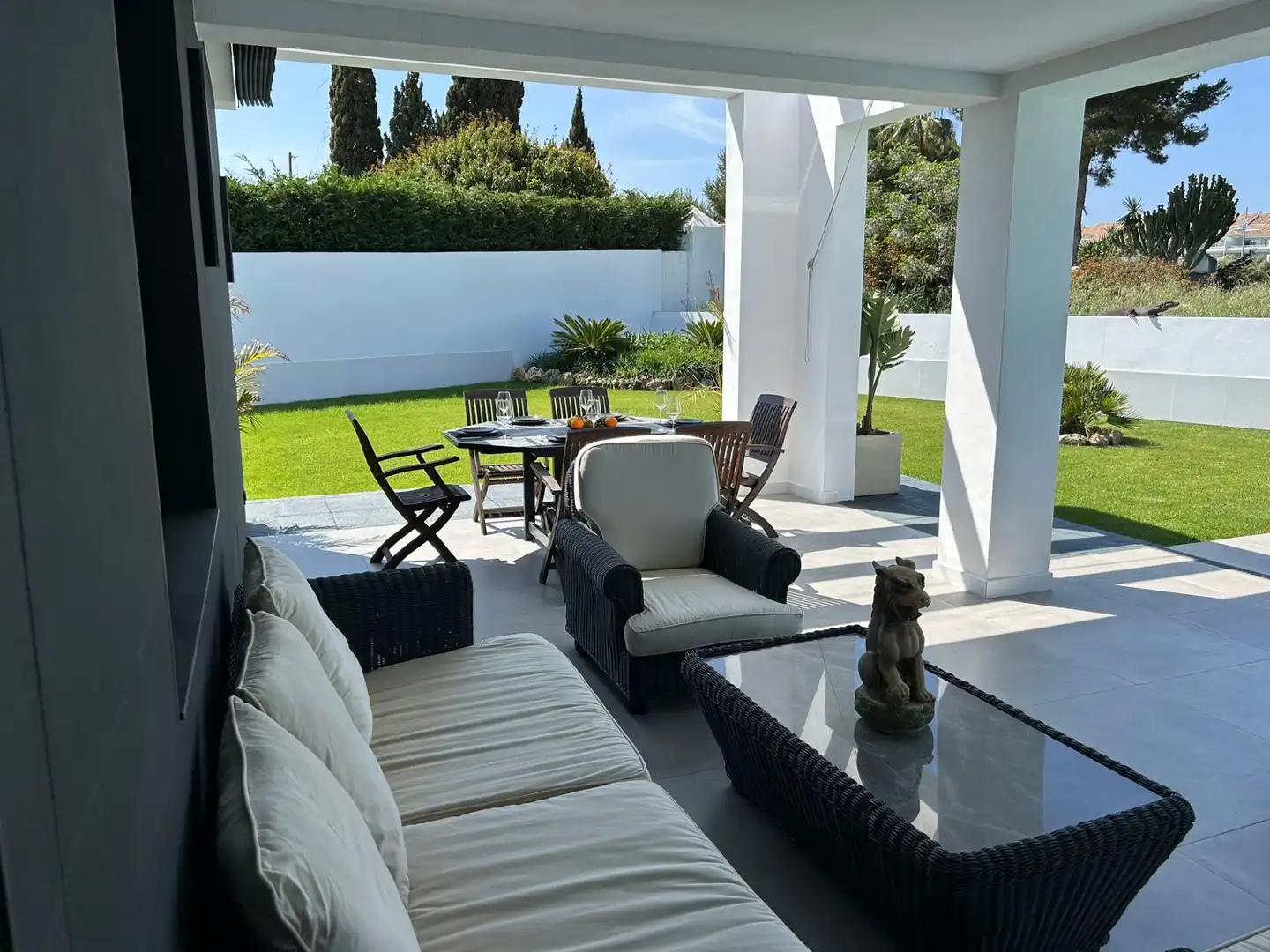 Terrassa de Casa o xalet de lloguer en Marbella amb Aire condicionat, Calefacció i Jardí privat