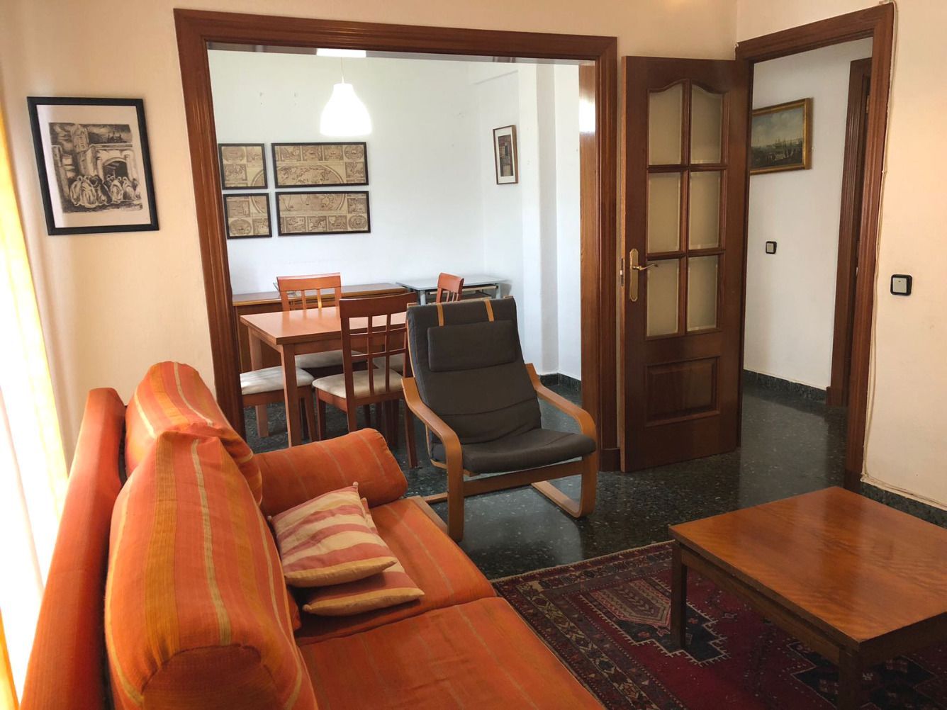 Living room of Flat to rent in Salamanca Capital  with Heating, Terrace and Furnished