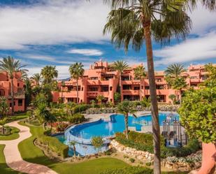 Exterior view of Attic for sale in Estepona  with Air Conditioner, Private garden and Parquet flooring